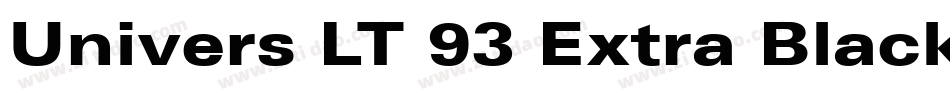 Univers LT 93 Extra Black Extended Oblique字体转换